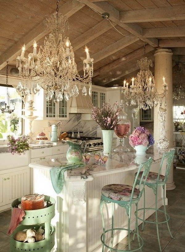 35 Awesome Shabby Chic Kitchen Designs, Accessories And Decor Ideas ...