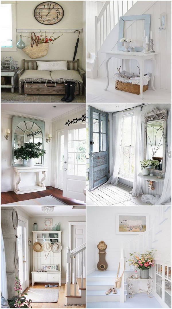 Sweet Cottage Shabby Chic Entryway Decor Ideas - For Creative Juice