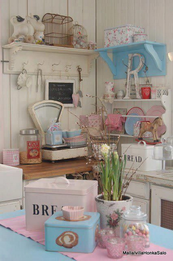 35 Awesome Shabby Chic Kitchen Designs, Accessories And Decor Ideas ...