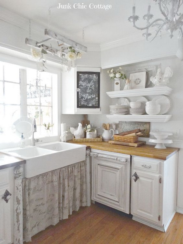 35 Awesome Shabby Chic Kitchen Designs, Accessories And Decor Ideas ...