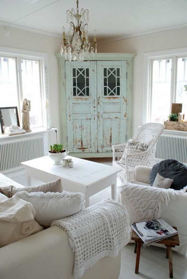 25+ Charming Shabby Chic Living Room Decoration Ideas - For Creative Juice