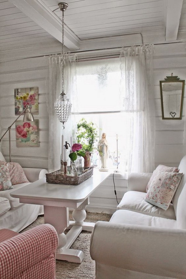 25+ Charming Shabby Chic Living Room Decoration Ideas - For Creative Juice