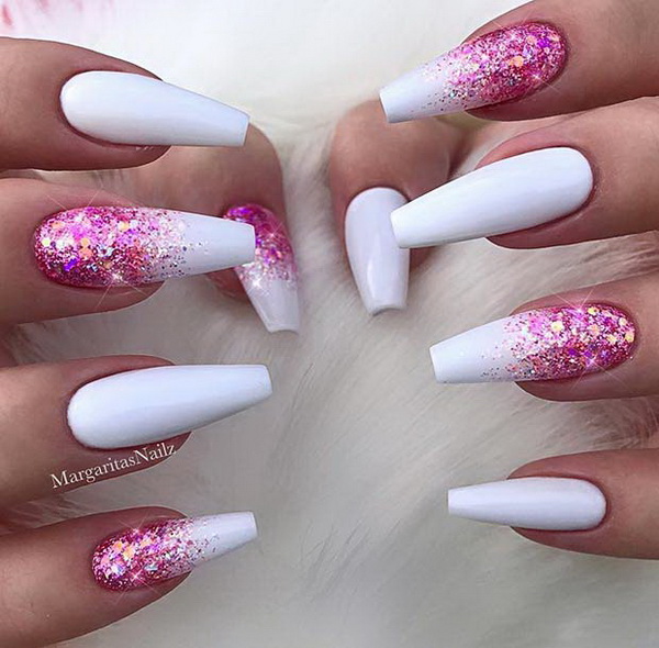 40+ Impressive White Coffin Nail Designs You'll Flip For In 2020 - For ...